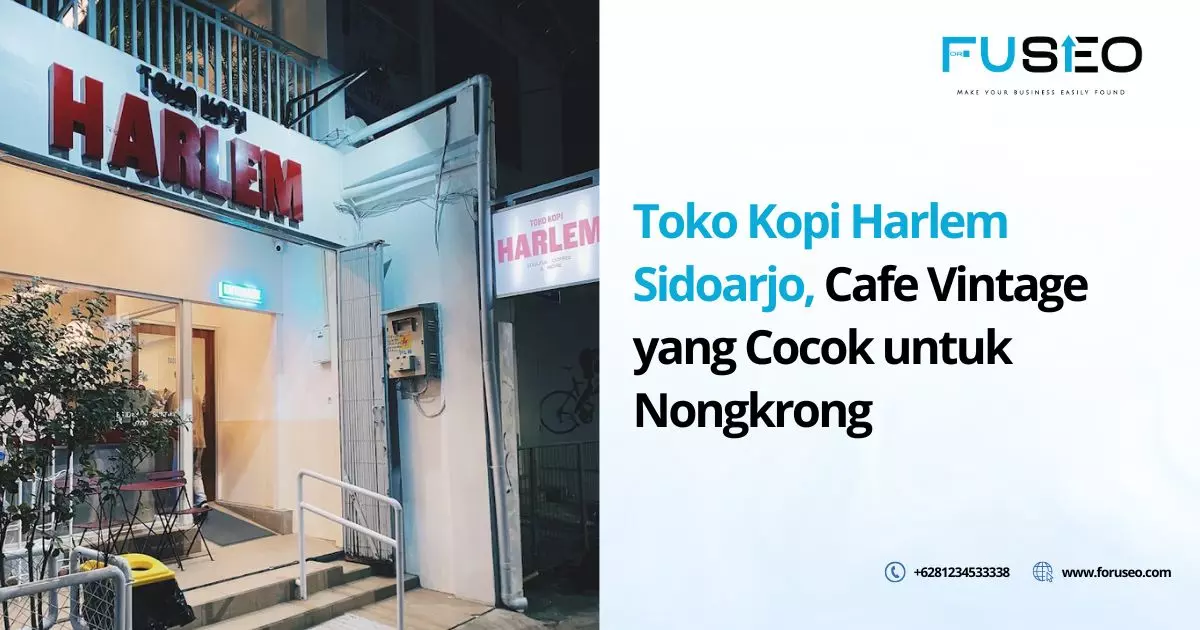 Toko Kopi Harlem Sidoarjo, Cafe Vintage yang Cocok untuk Nongkrong